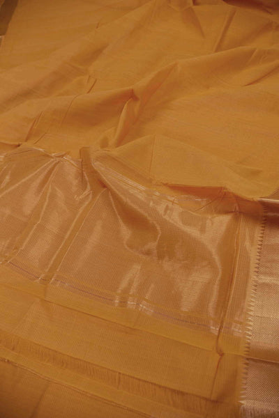 Dark Yellow Mangalagiri Cotton saree