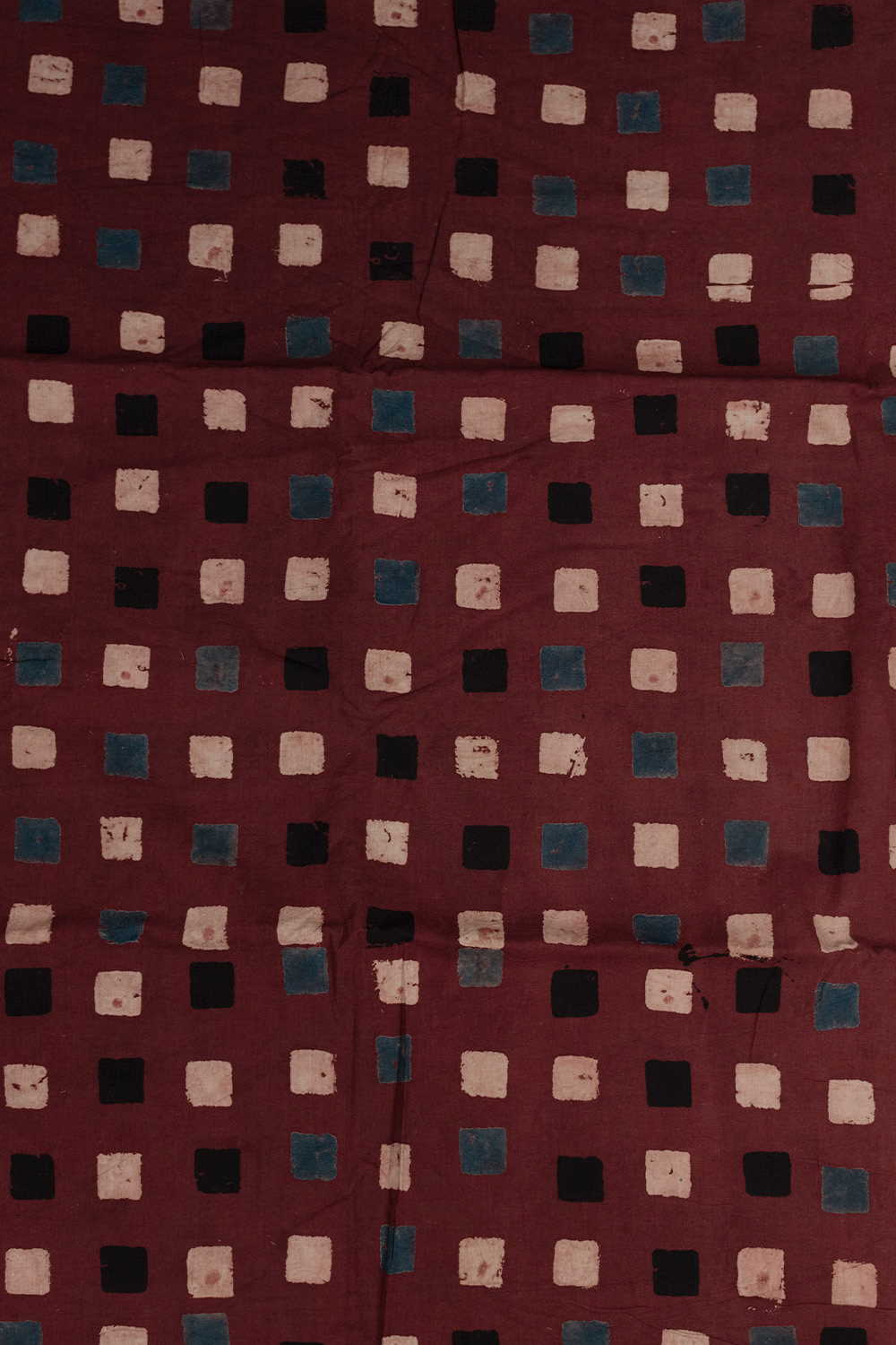 Box - Maroon Ajrak Cotton Fabric