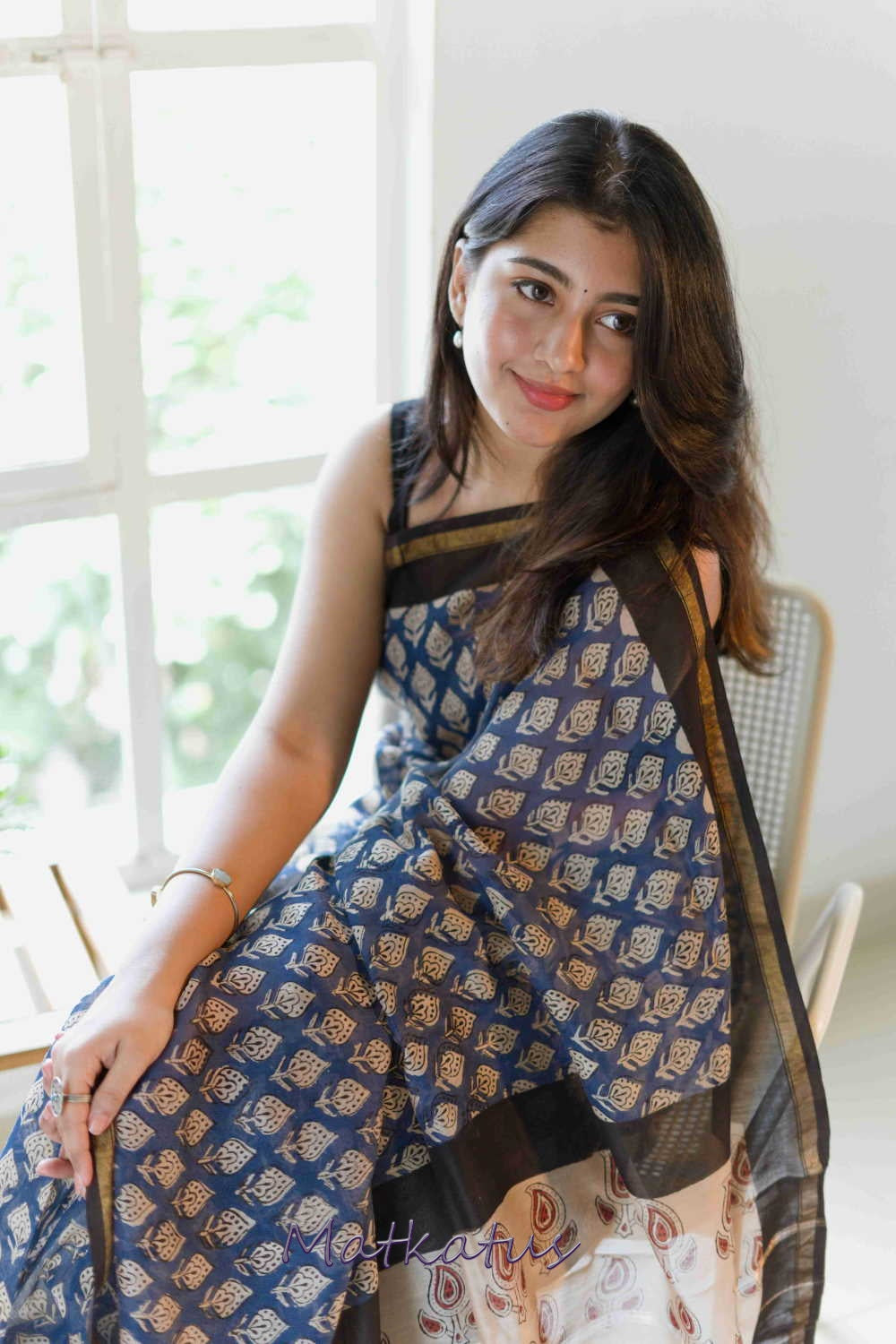 Block Printed Saree-Matkatus 