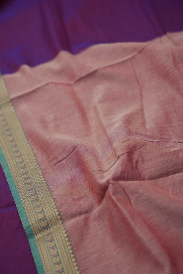 Twin Shaded Purple with Pink Narayanpet Cotton saree