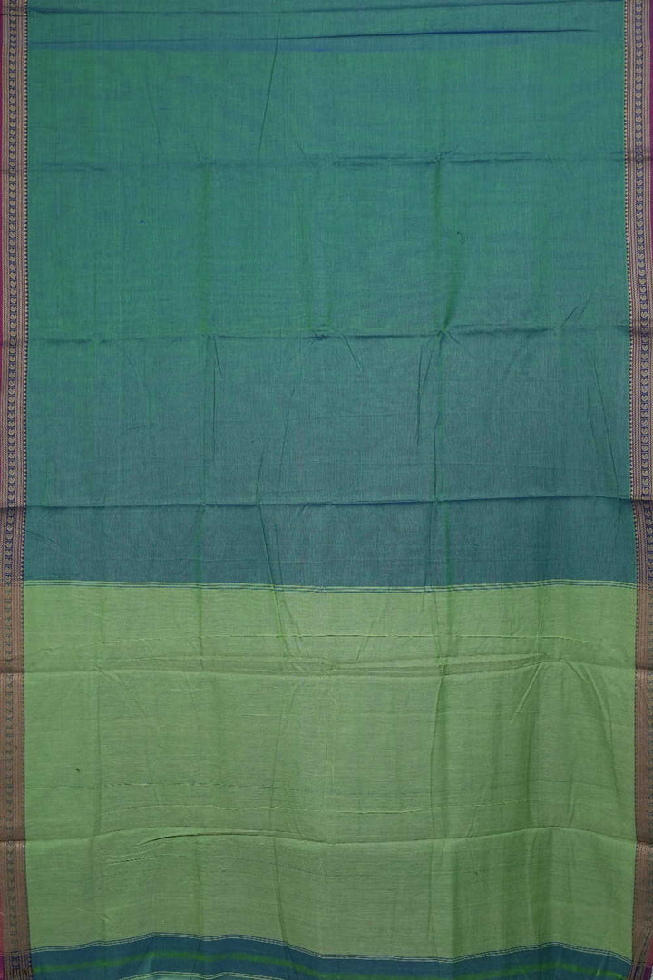 Dual Shaded Green Narayanpet Cotton saree