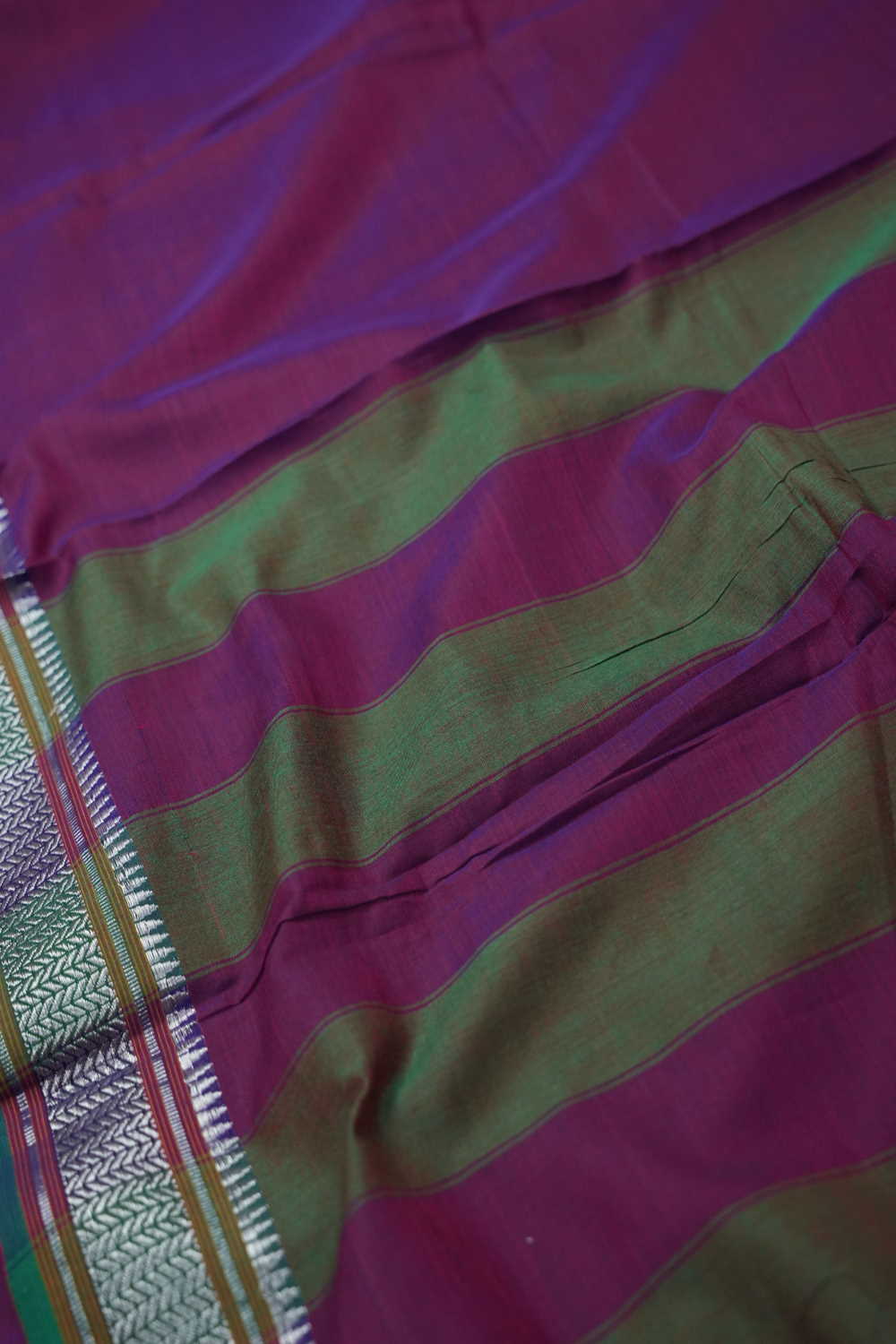 Poppy Purple Narayanpet Cotton saree