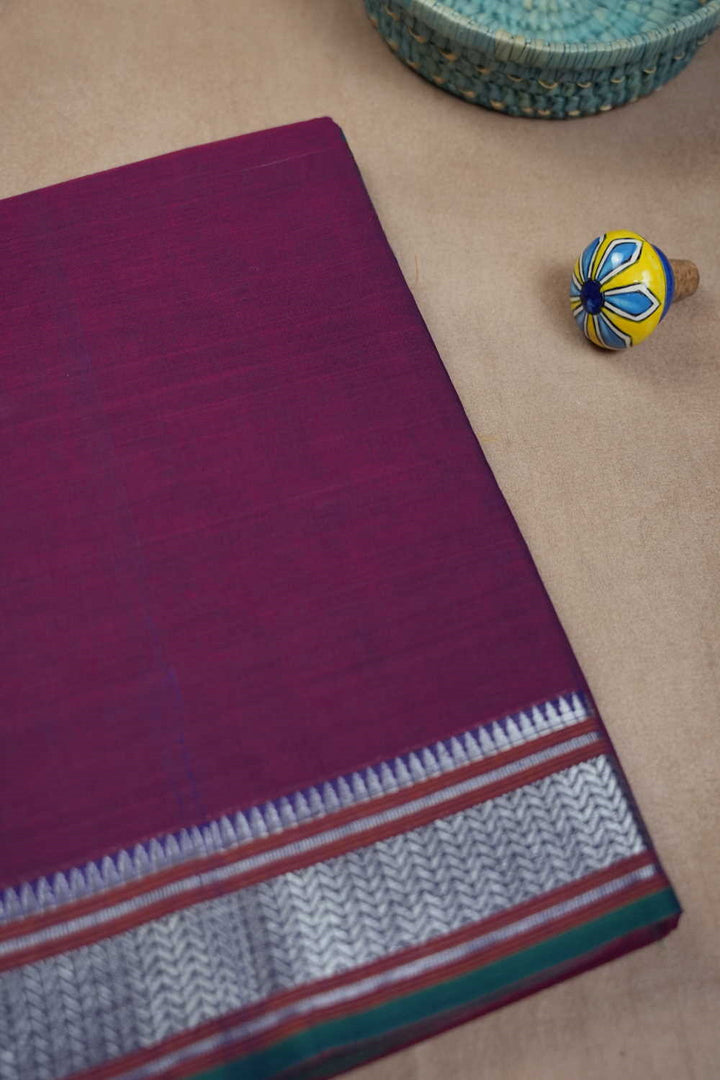 Poppy Purple Narayanpet Cotton saree