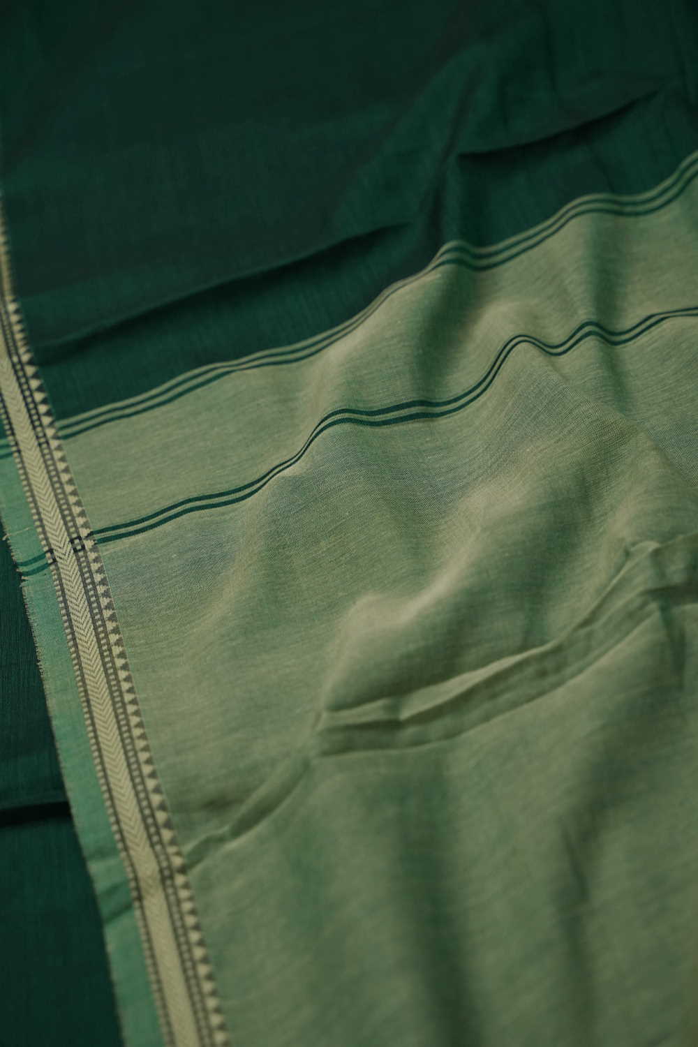 Deep Leaf Green Narayanpet Cotton saree