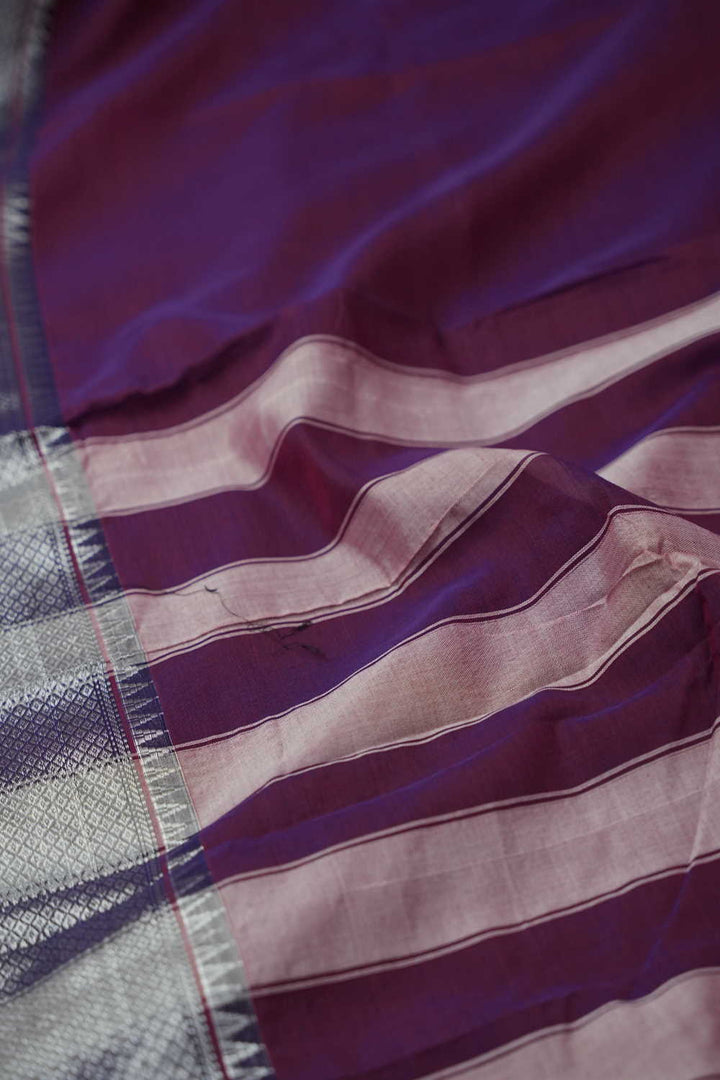 Dual Shaded Purple Narayanpet Cotton saree