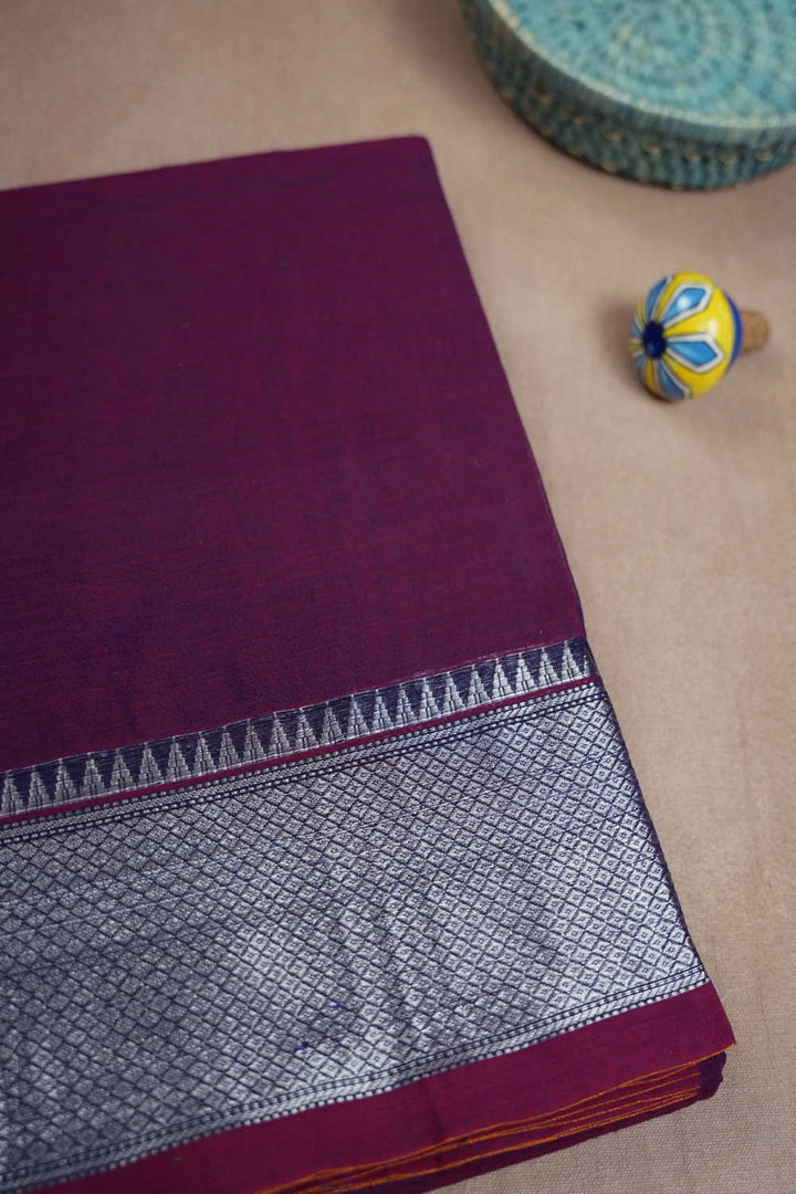 Dual Shaded Purple Narayanpet Cotton saree