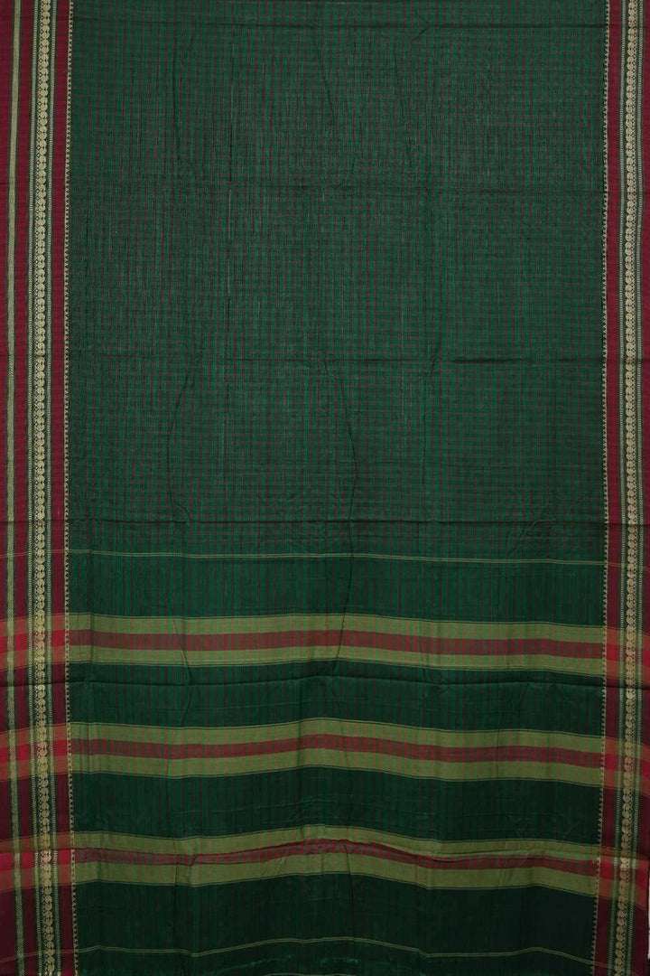 Forest Green Narayanpet Cotton saree