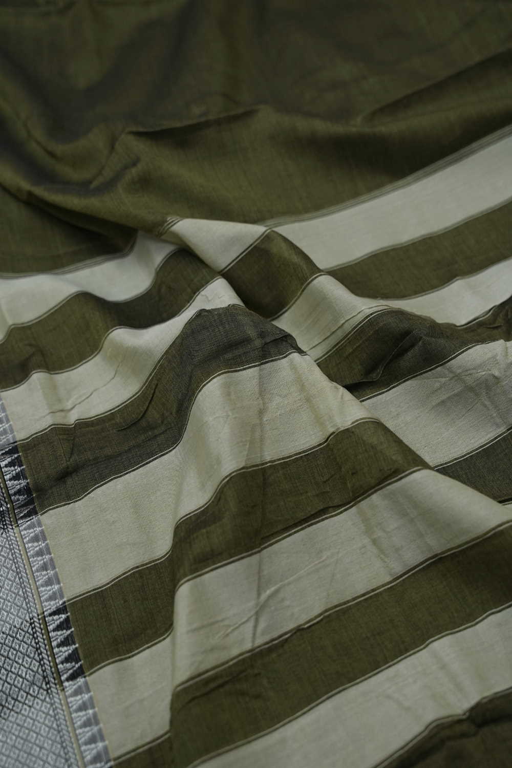 Avocado Green Narayanpet Cotton saree