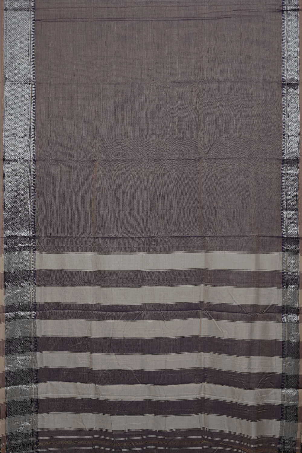 Mauve Grey Narayanpet Cotton saree