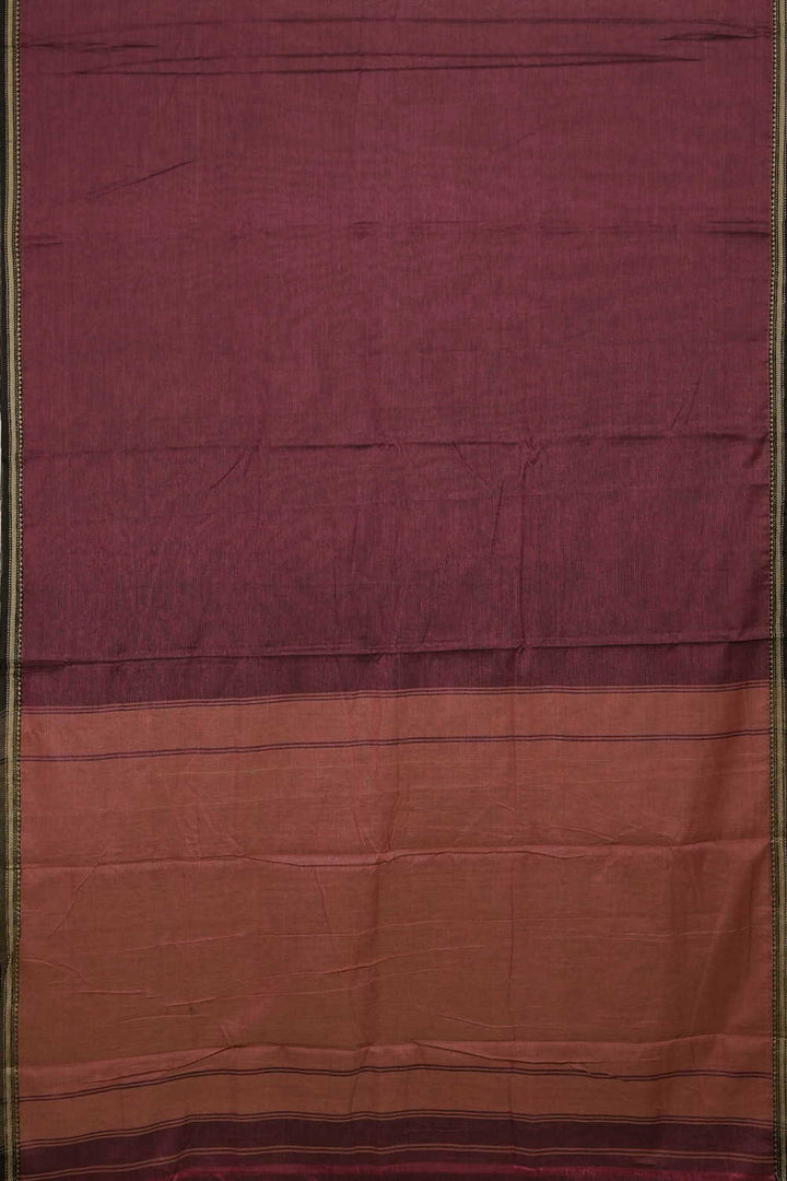 Mauve Rust Pink Narayanpet Cotton saree