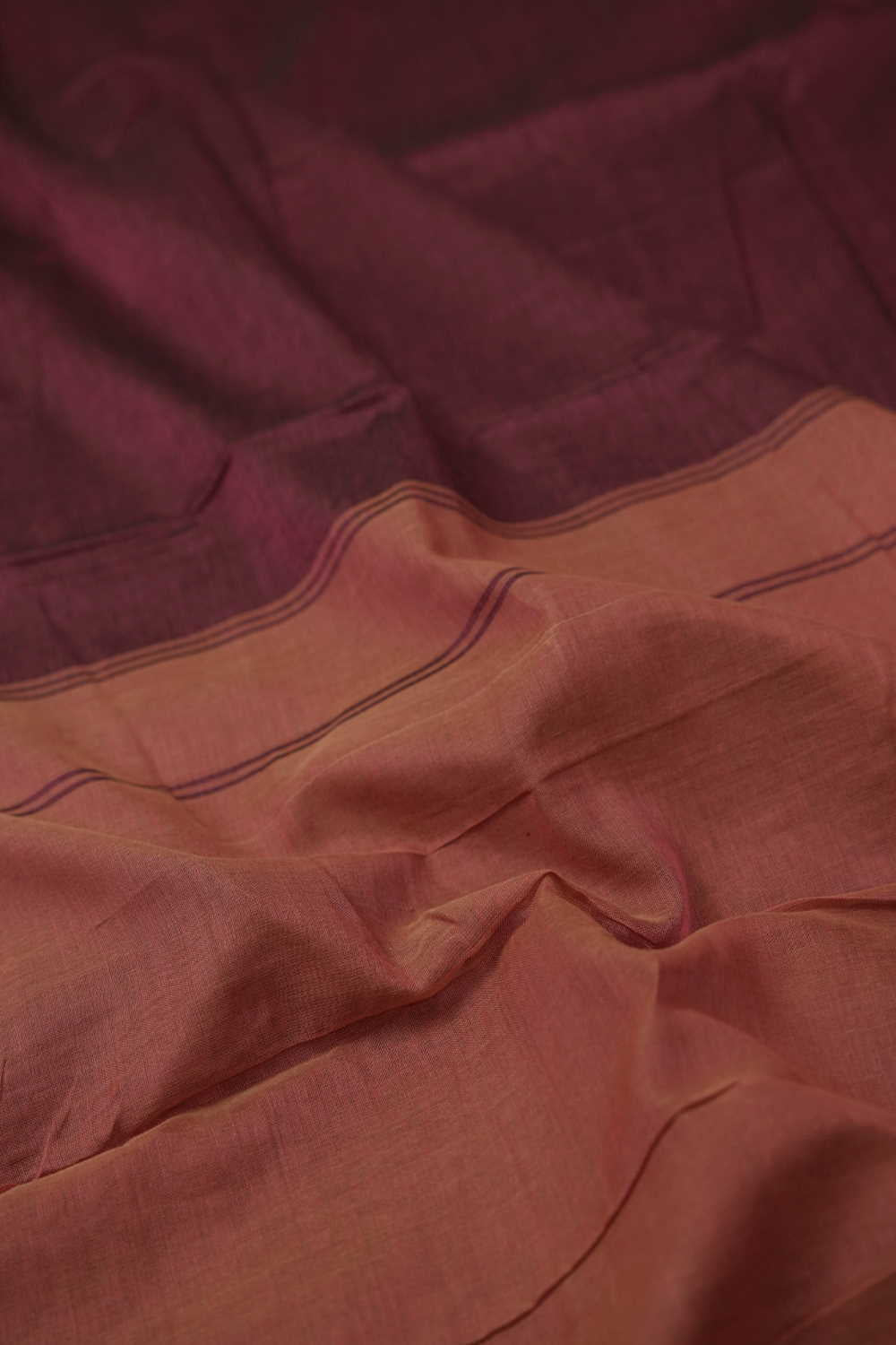 Mauve Rust Pink Narayanpet Cotton saree