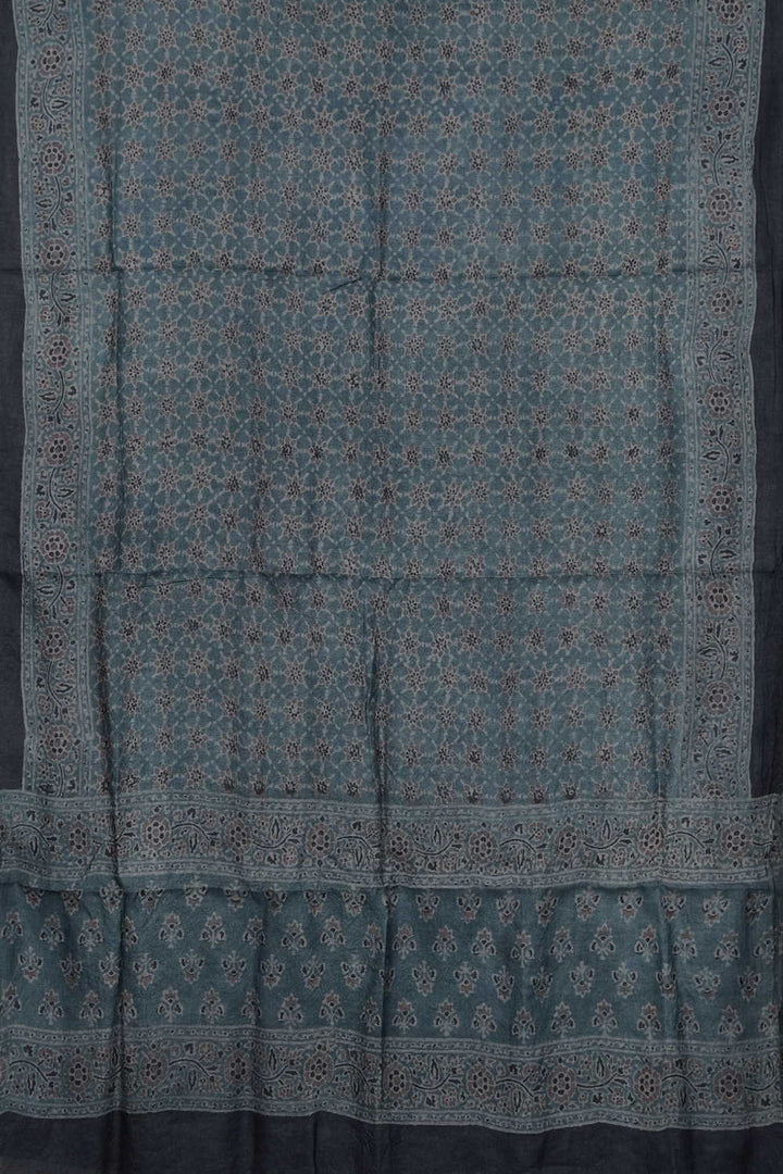 Indigo Ajrak Tussar Top & Dupatta