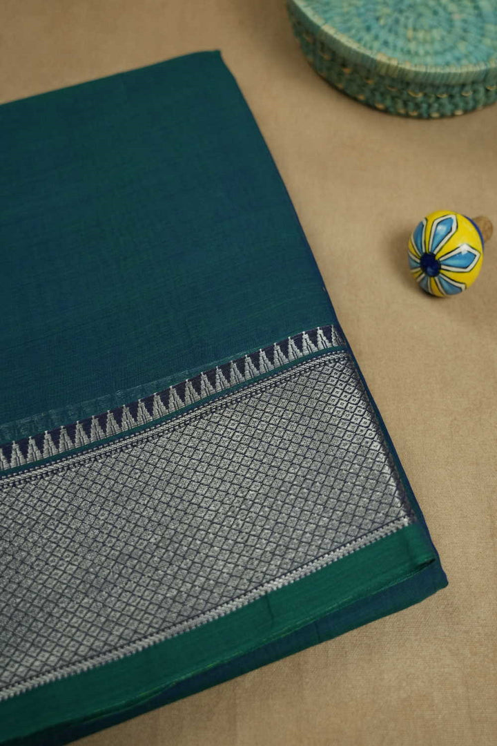 Peacock Blue Narayanpet Cotton saree