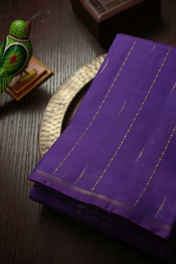 Velvet Purple Kanchi Silk saree