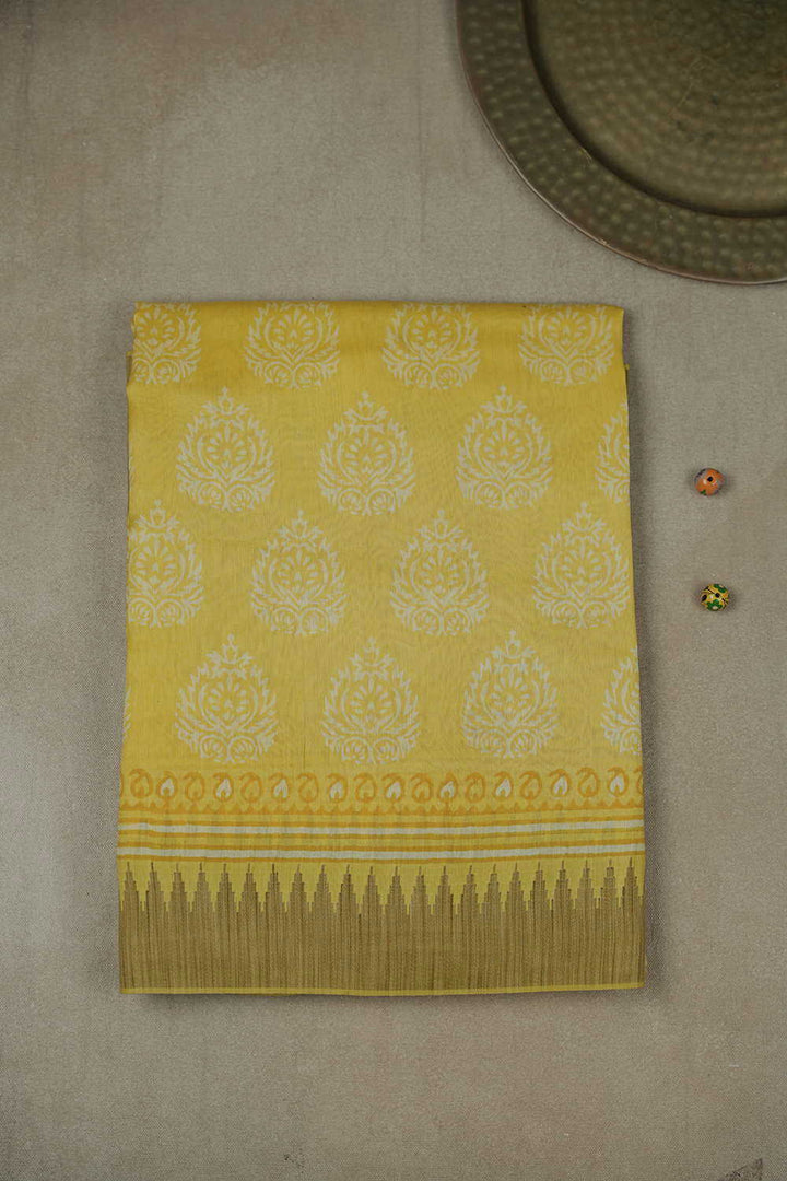 Printed Silk Cotton Saree-Matkatus