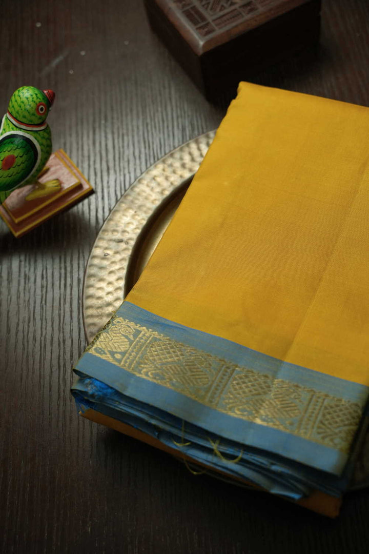 Traditional Yellow Kanchi Silk Saree