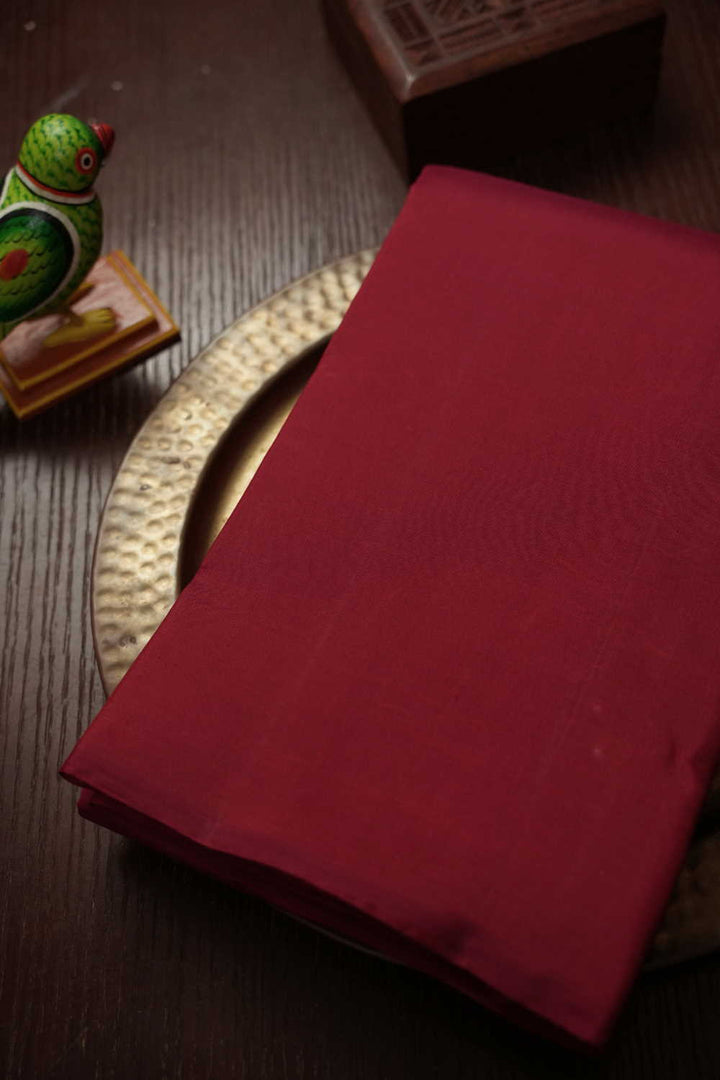 Dark Red Kanchipuram Silk saree