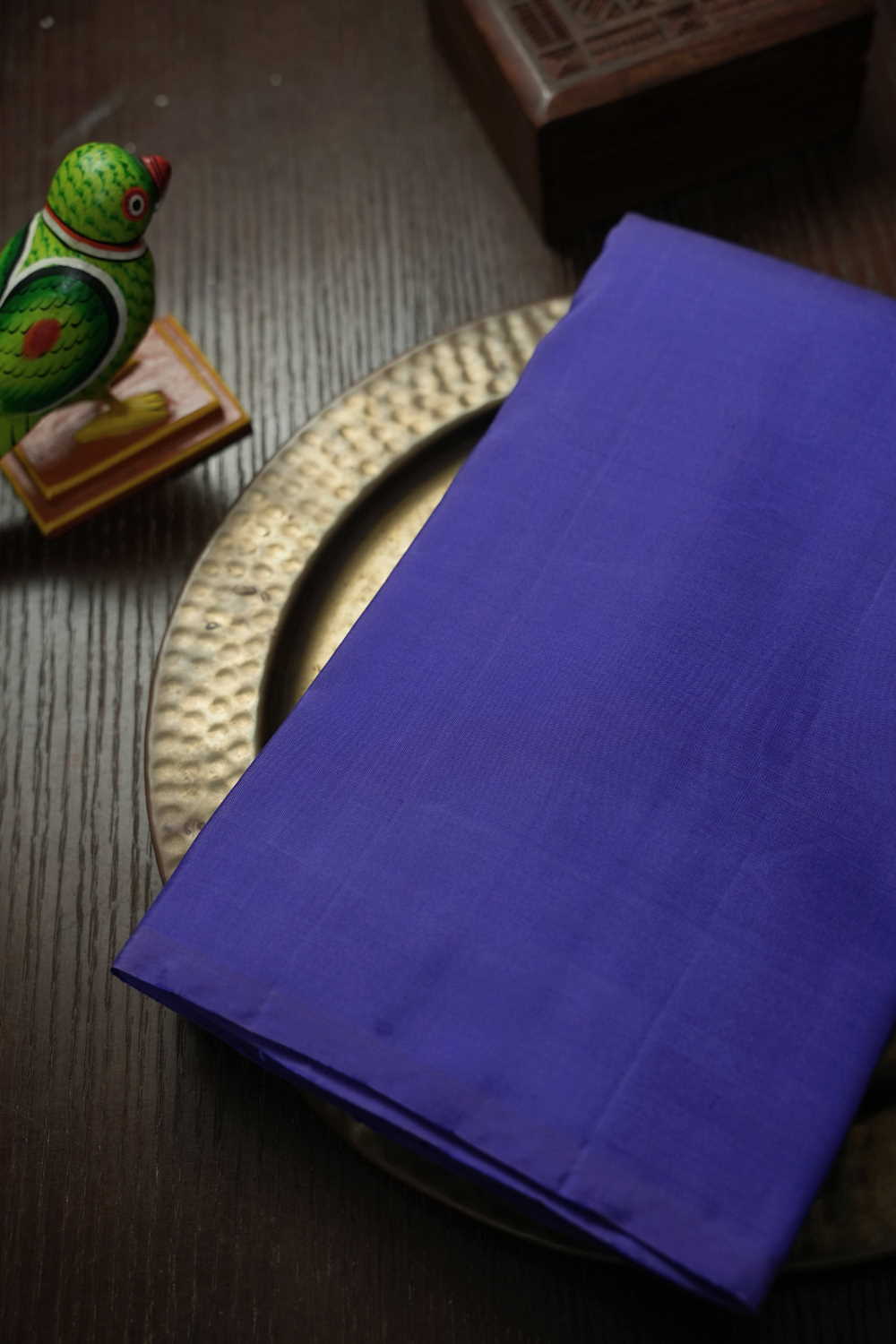 Plain Pleasant Purple Kanchi Silk saree