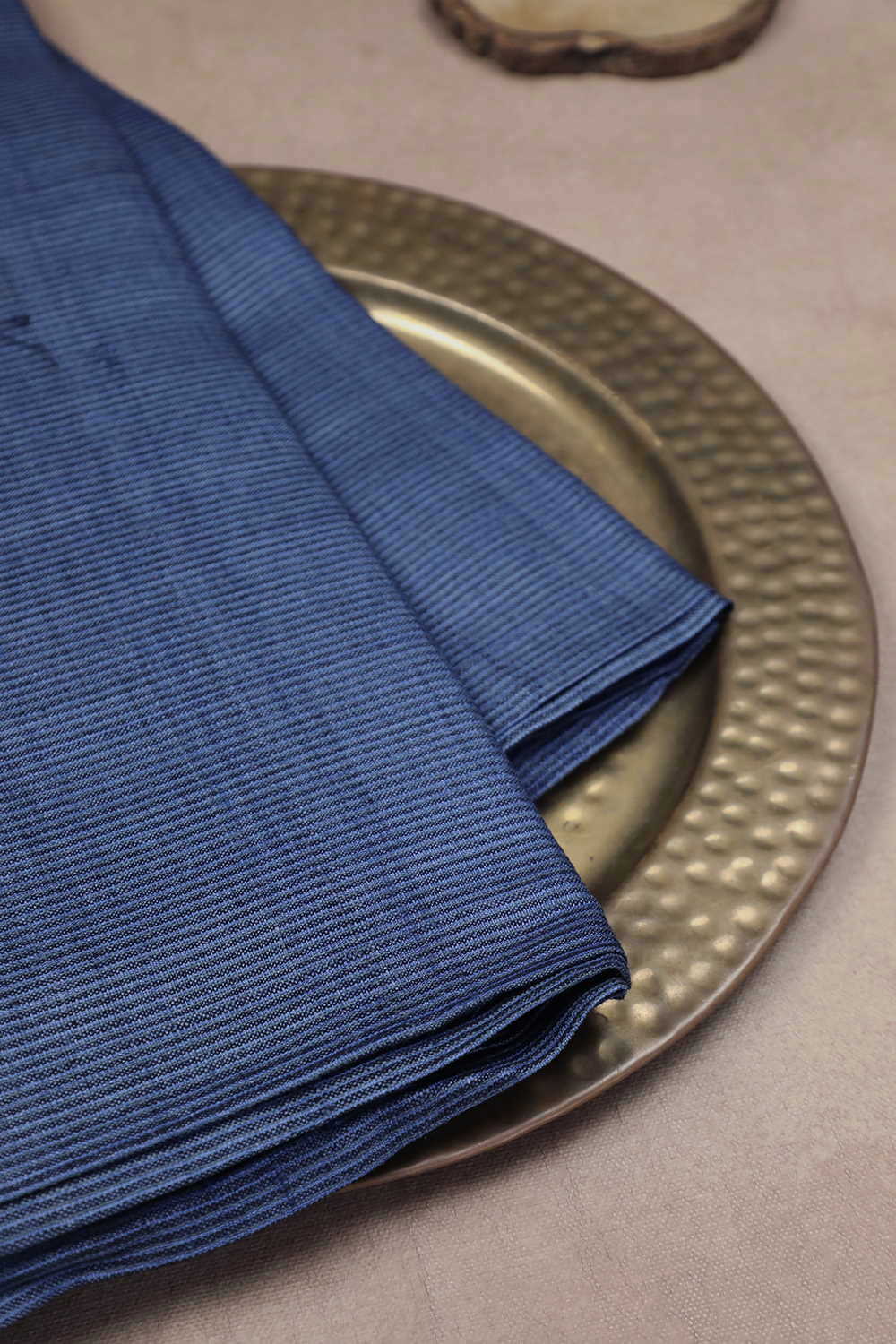 Blue Handwoven Tussar Fabric