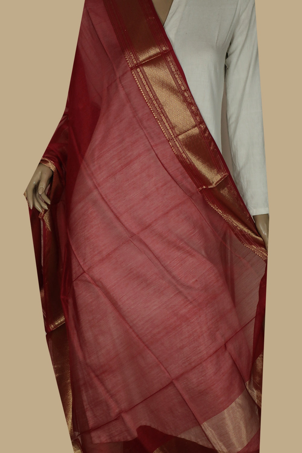 Dupattas - Buy Handwoven Maheshwari Silk Cotton Dupattas - Matkatus