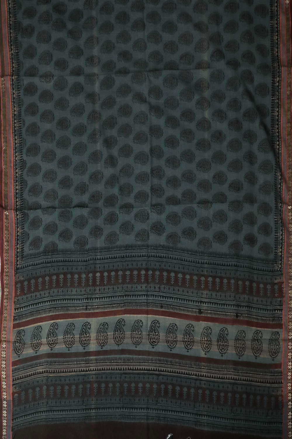 Paisley Motifs Block Printed Mangalagiri Dupatta