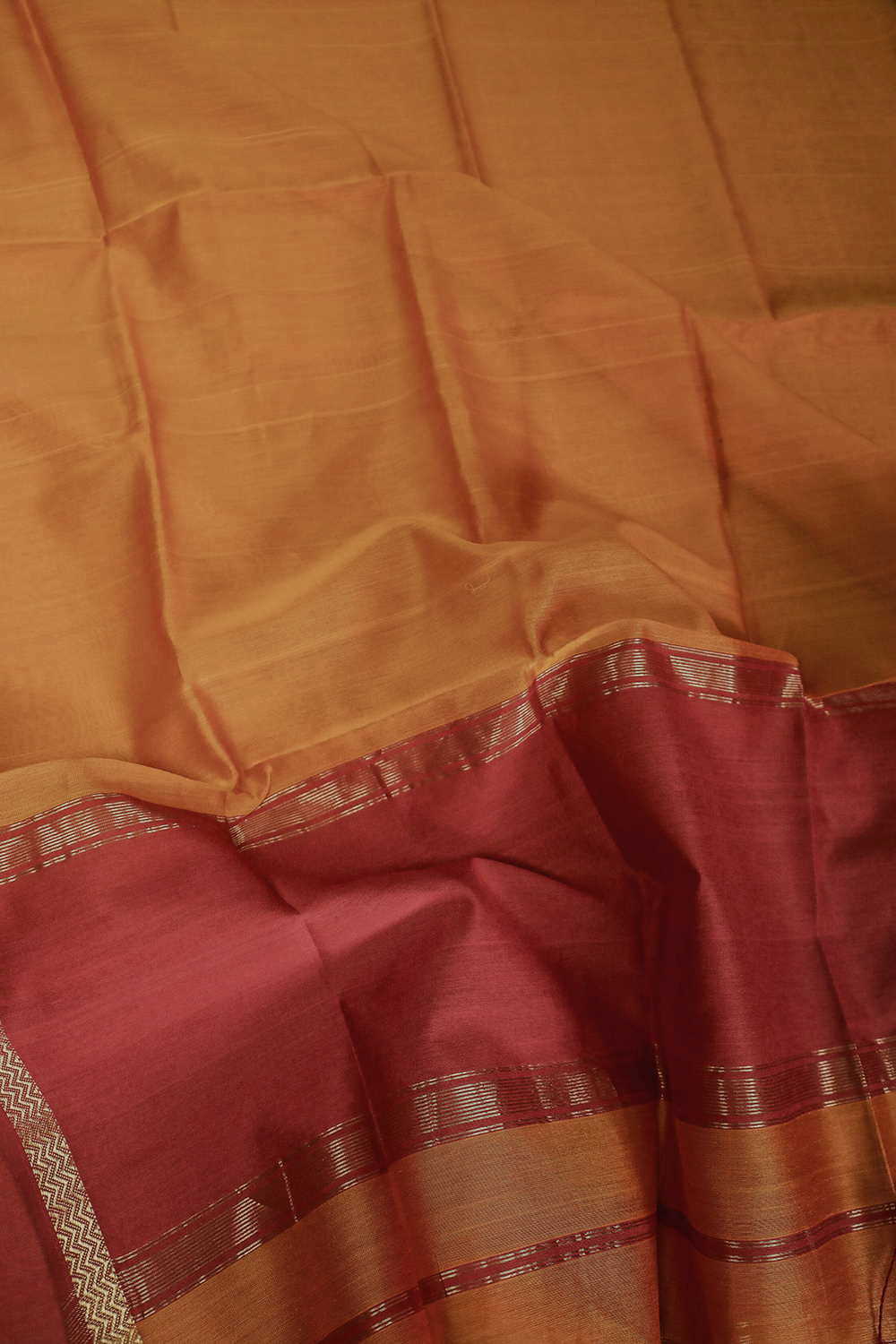 Orange Maheshwari Silk Cotton Dupatta