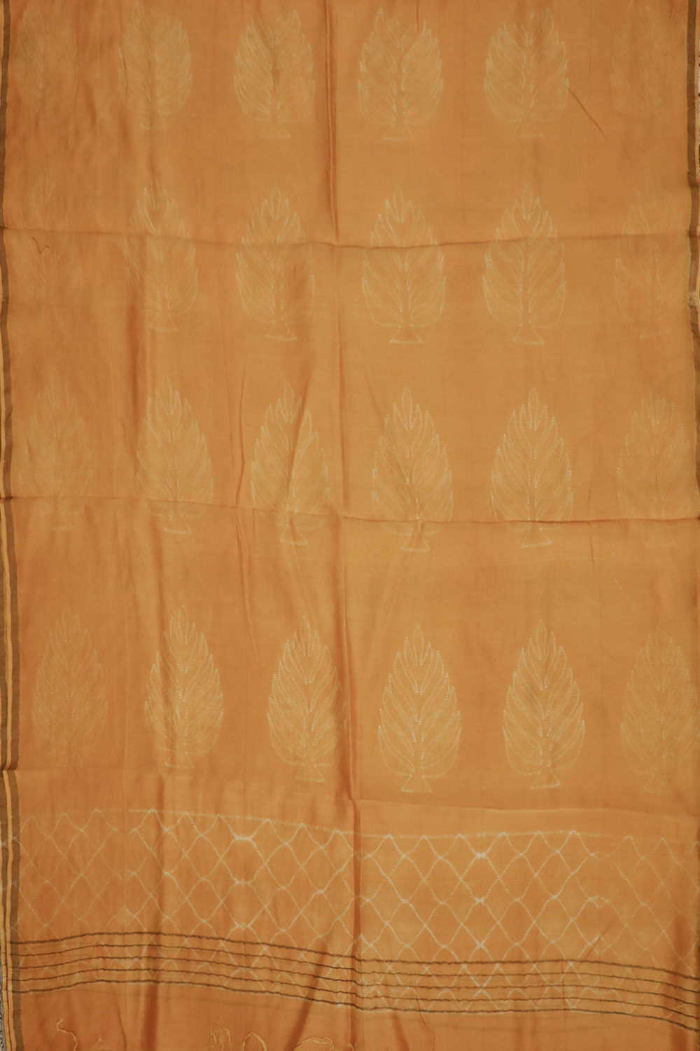 Yellow Shibori Silk Cotton Dupatta