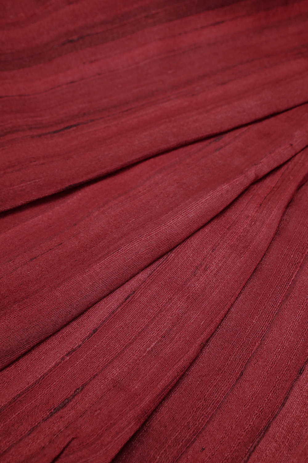 Poppy Red Handwoven Gicha Tussar Fabric