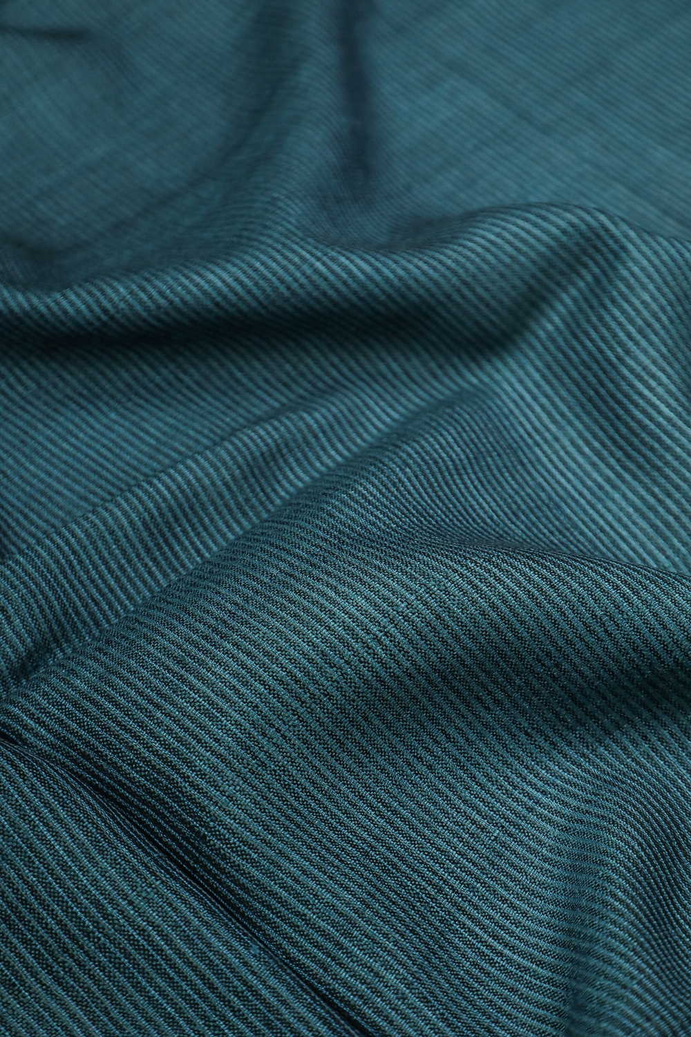 Peacock Green Handwoven Tussar Fabric - 1.95m