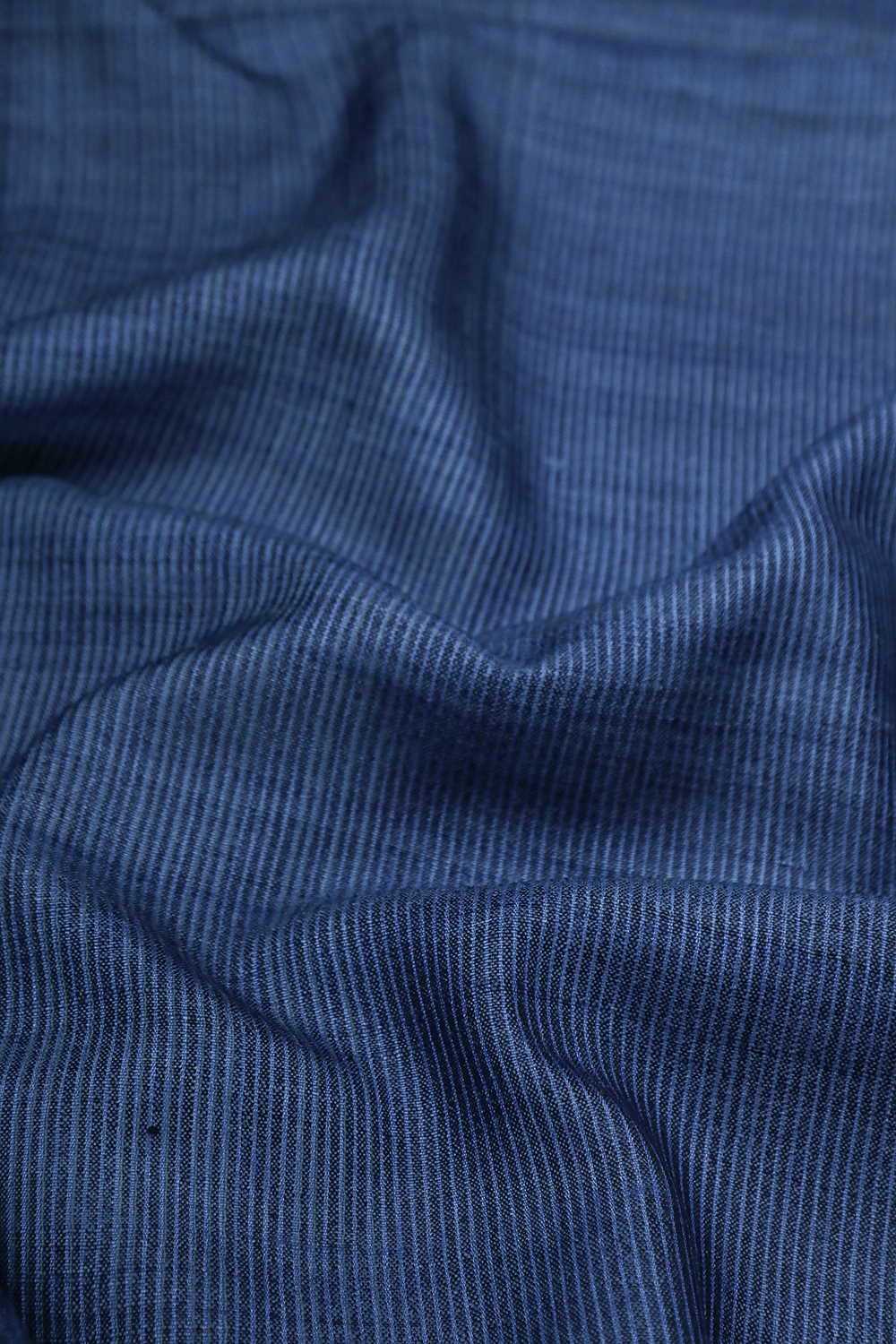 Blue Handwoven Tussar Fabric