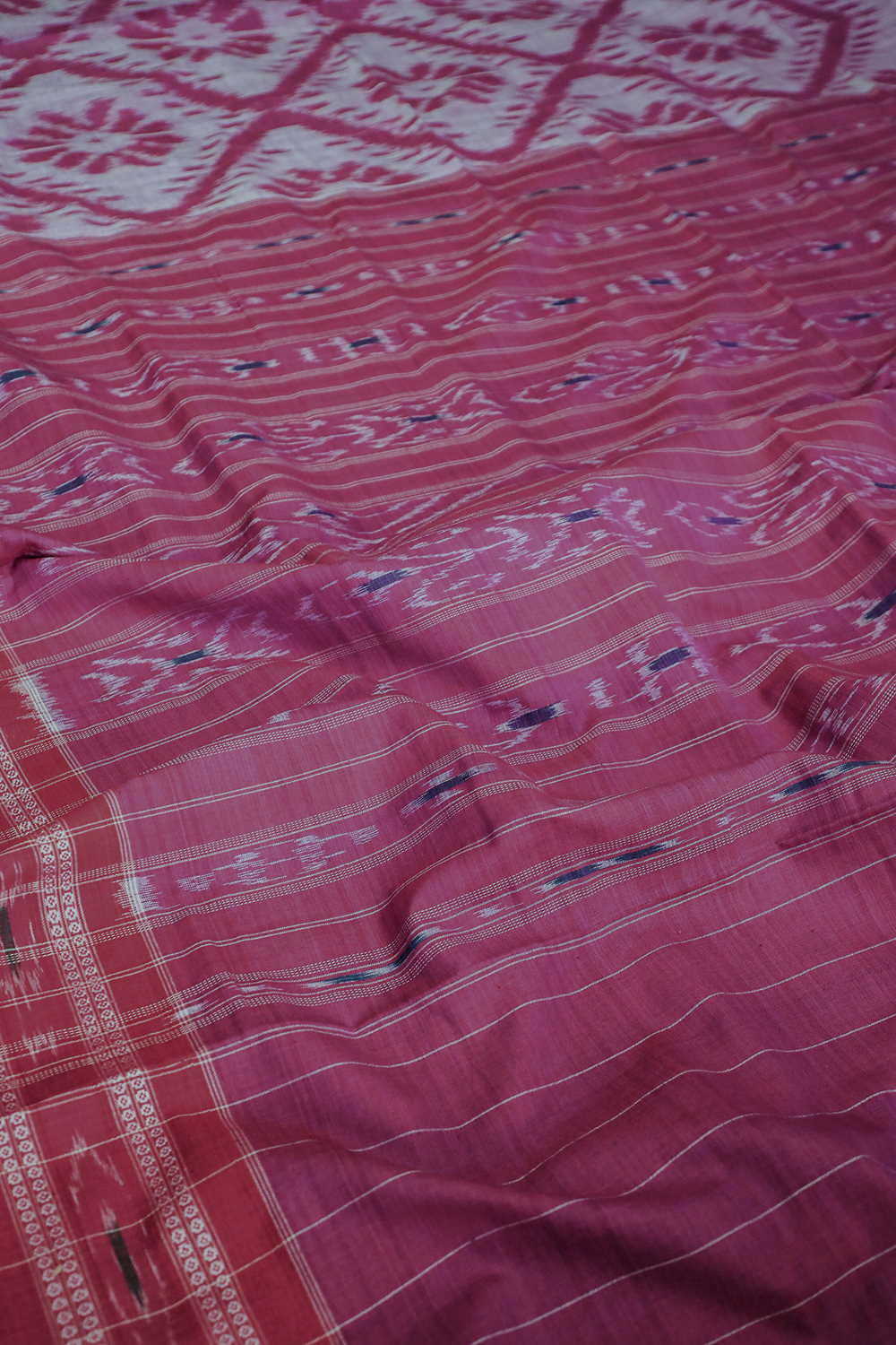 Mauve Pink Orissa Ikat Cotton saree