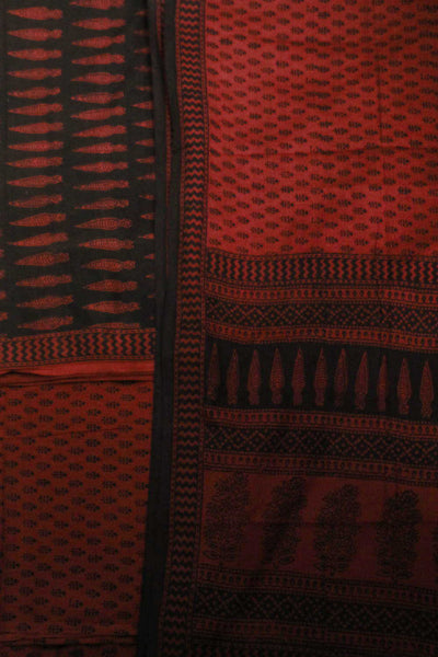 Red Butta on Faded Brown Bagh Cotton Suit