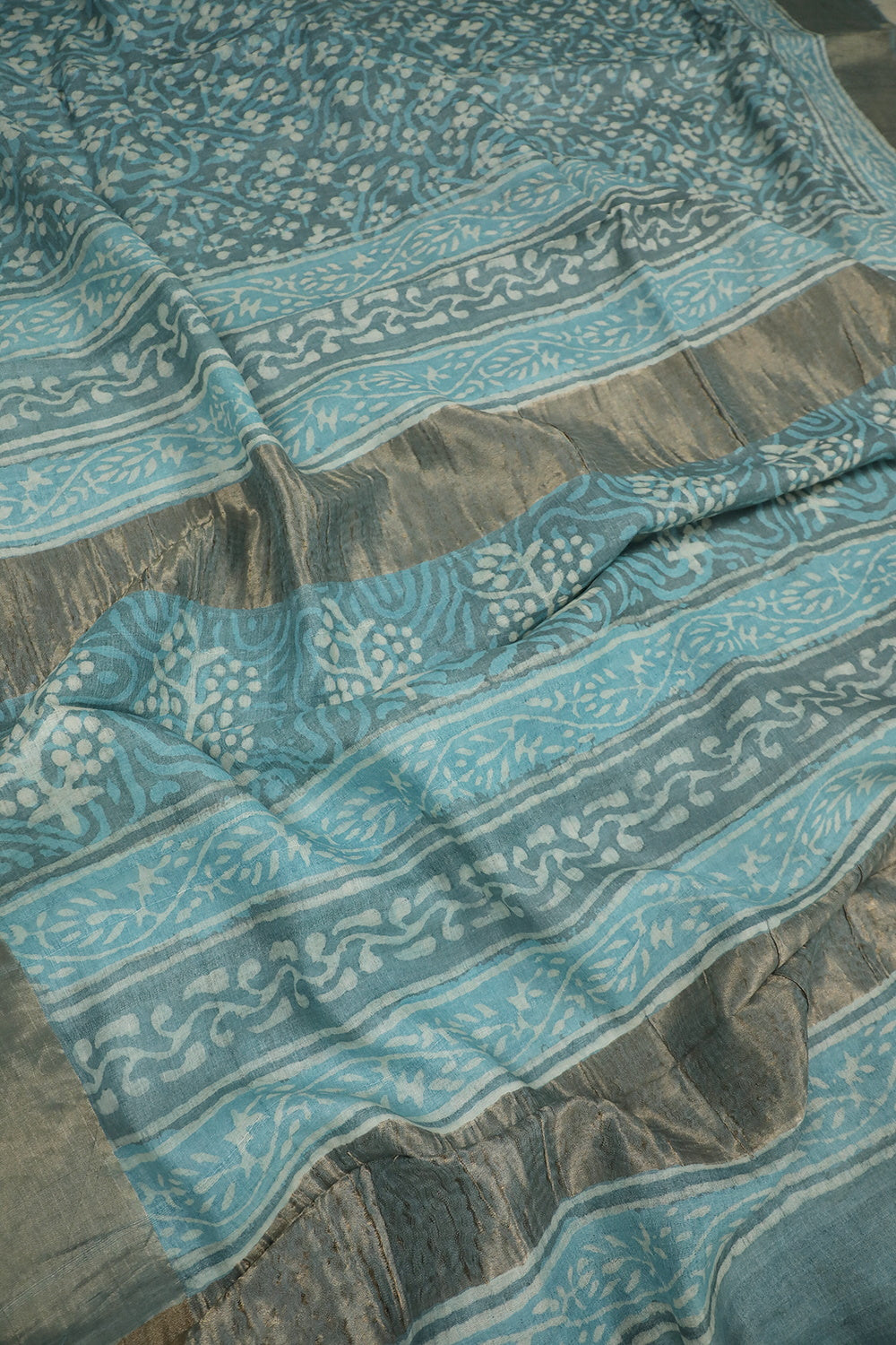 Block Printed Tussar Sarees - Matkatus