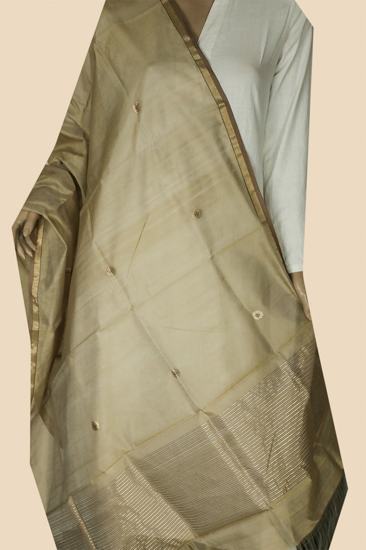 Handwoven Chanderi Dupatta - Matkatus