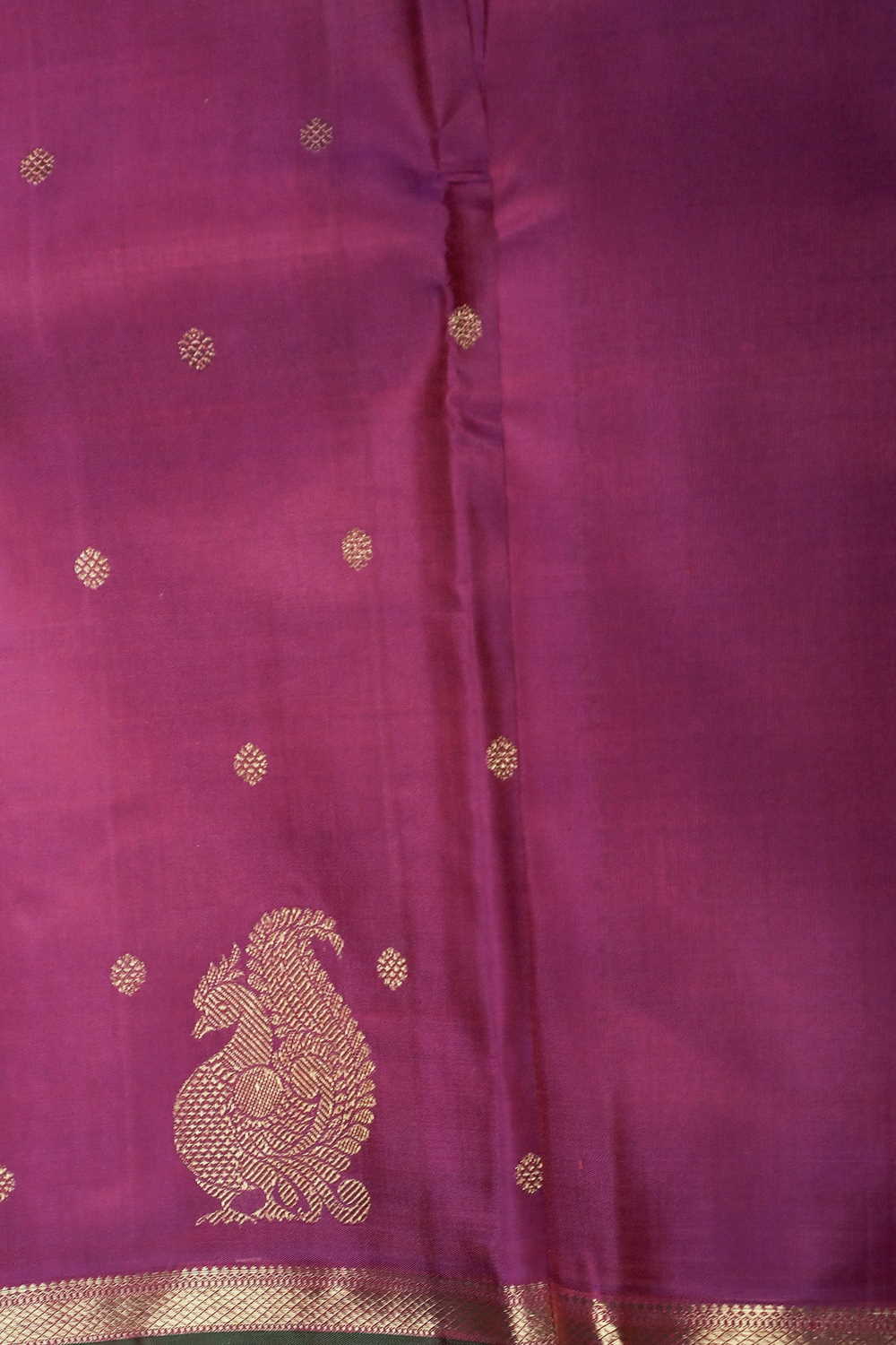 Hot Pink with Peacock Motifs Kanchi Silk saree