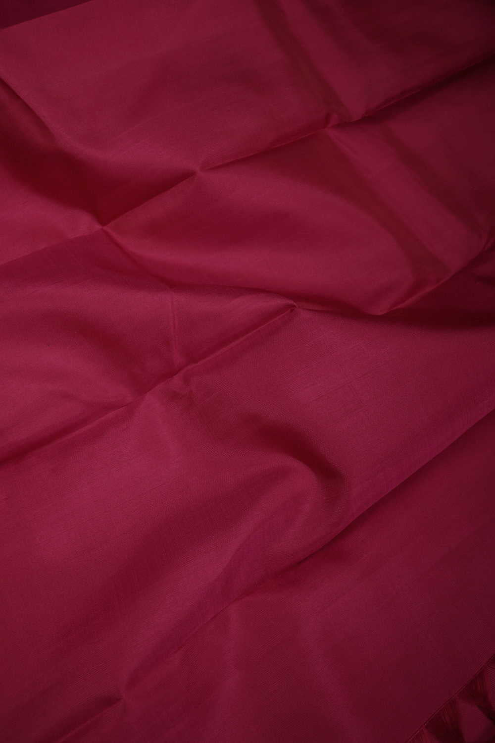 Plain Reddish Pink Kanchipuram Silk saree