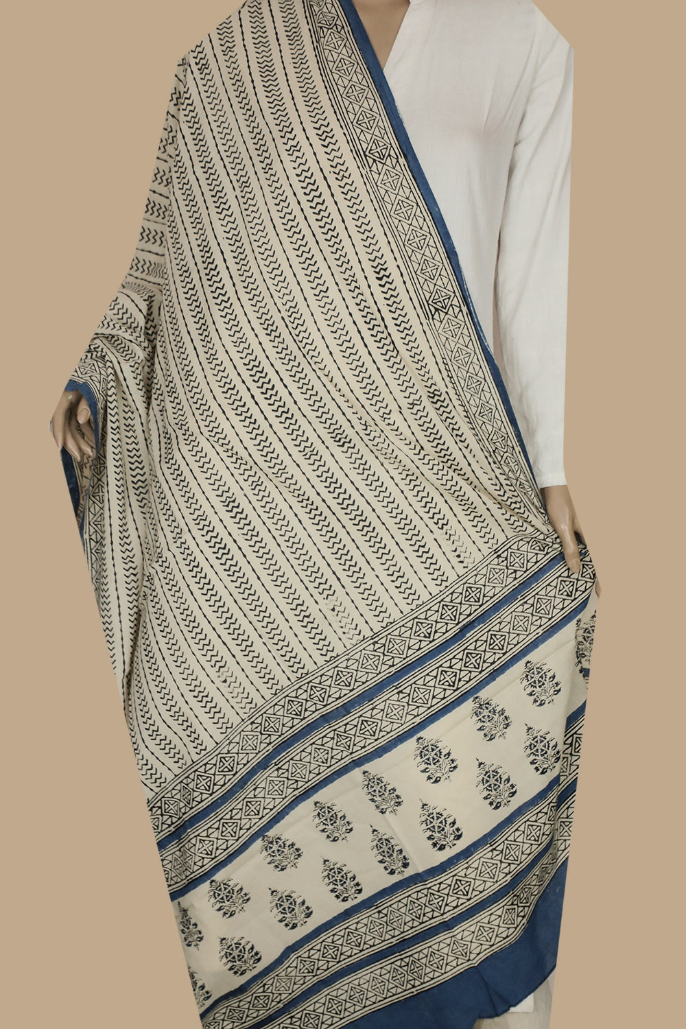 Block Printed Dupattas - Matkatus