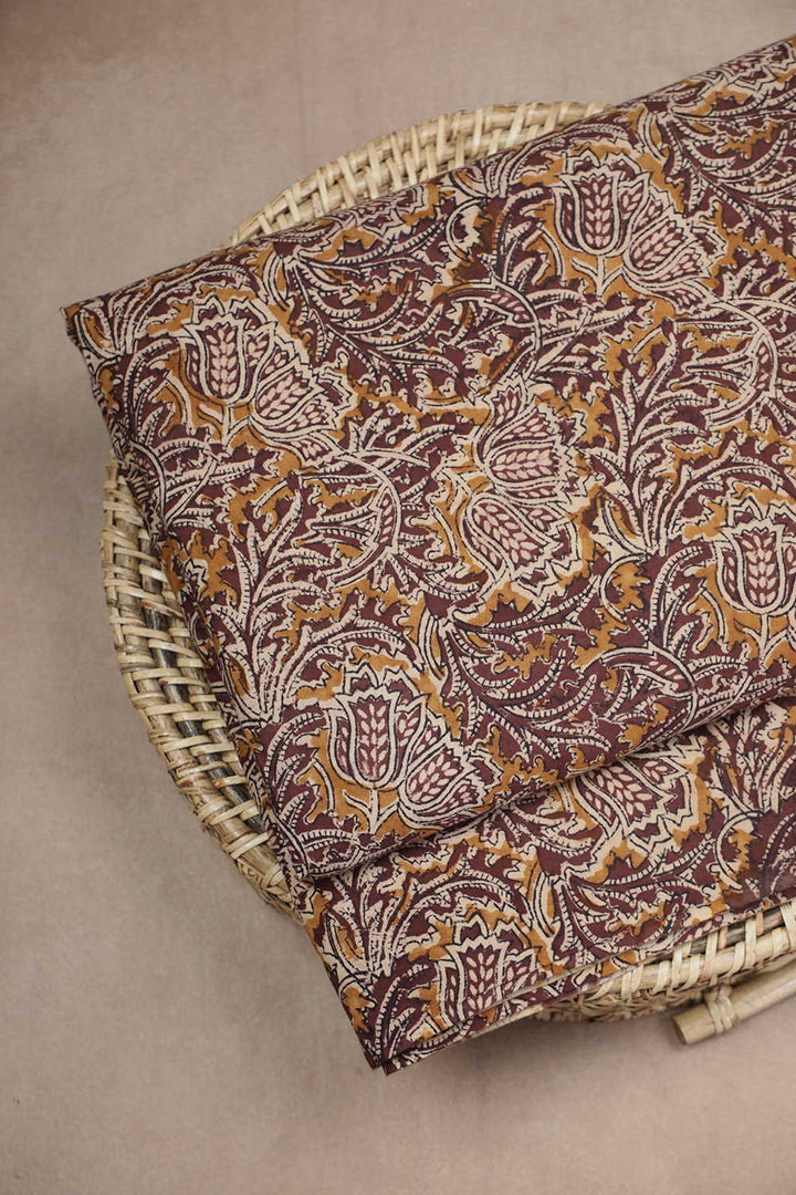 Floral Printed kalamkari Cotton Fabric - 0.5m