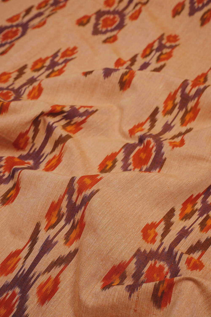 Big Butta on Baby Orange Ikat Cotton Fabric