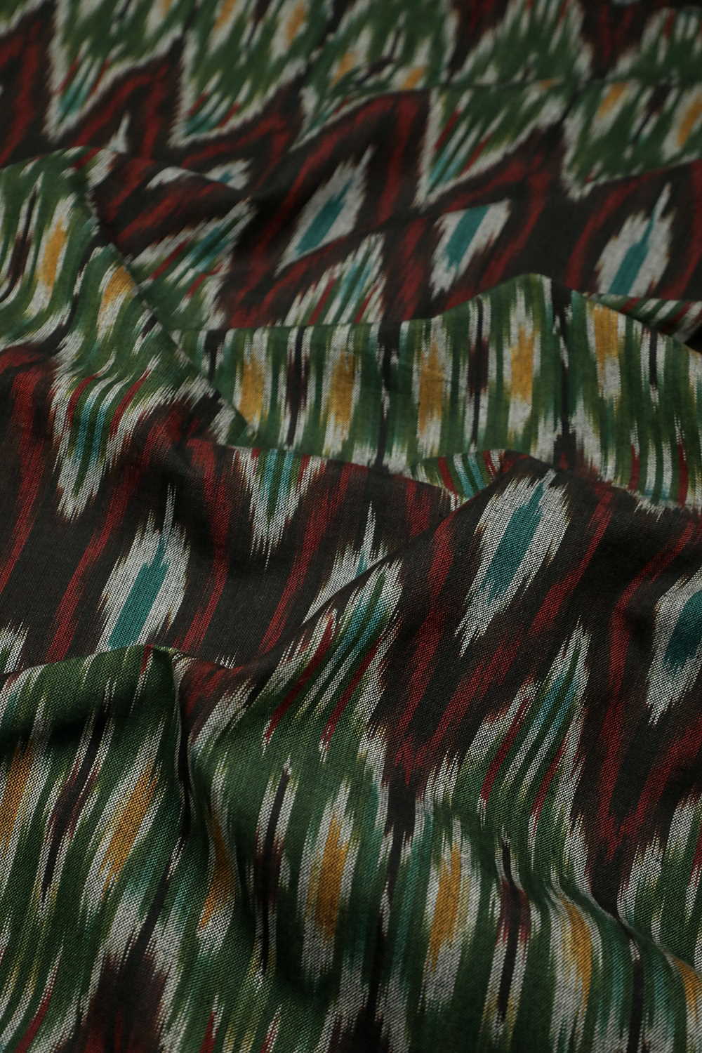 Multi-Colored Pattern Ikat Cotton Fabric-1.4 m