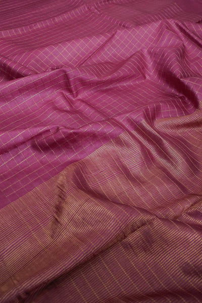 Magenta Pink Handwoven Tussar saree