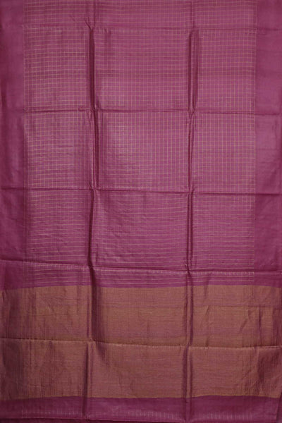 Magenta Pink Handwoven Tussar saree