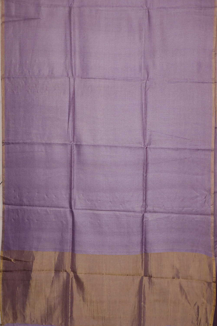 Lavender Pink Handwoven Tussar saree