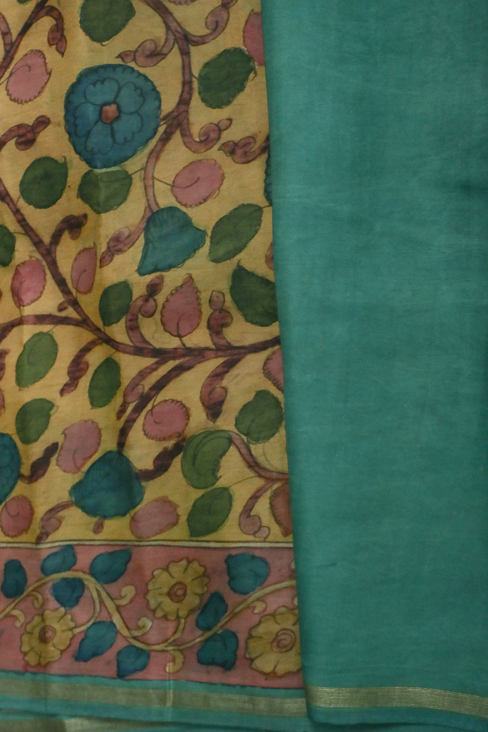 Painted Kalmakari Saree-Matkatus