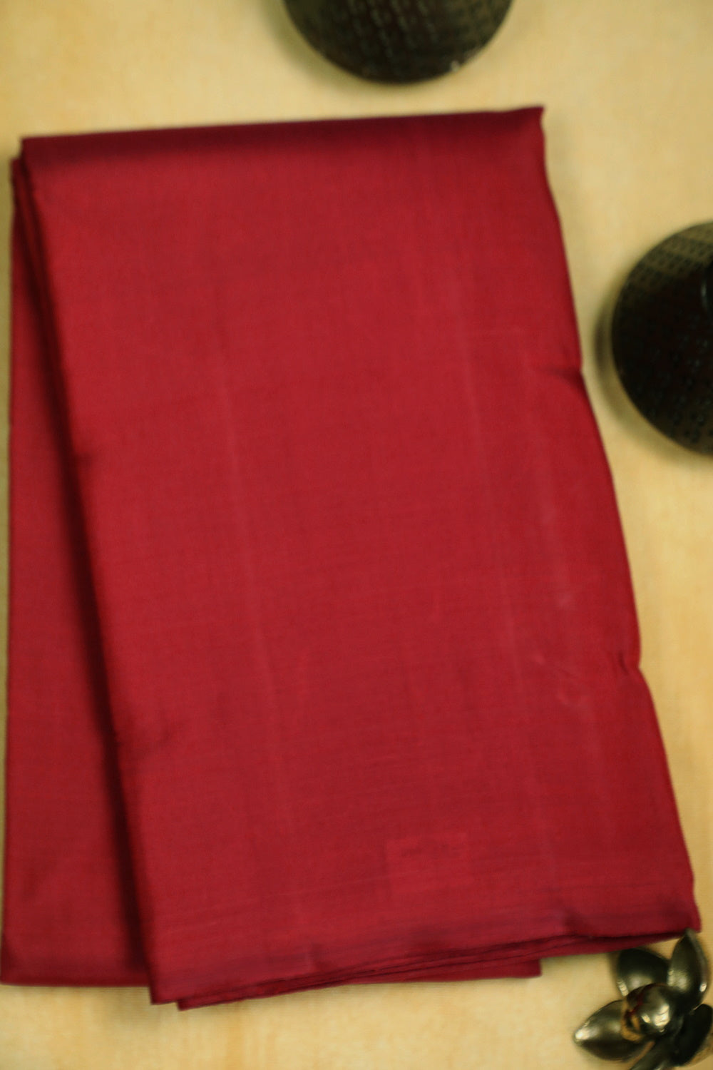 Dark Red Kanchipuram Silk saree