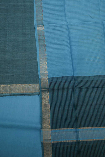 Blackish Blue Mangalagiri Cotton Suit