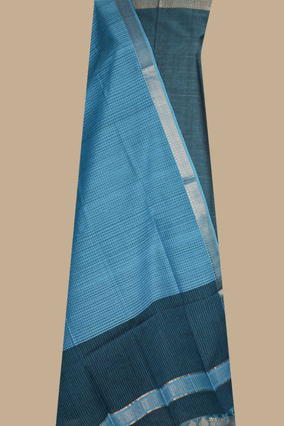 Blackish Blue Mangalagiri Cotton Suit