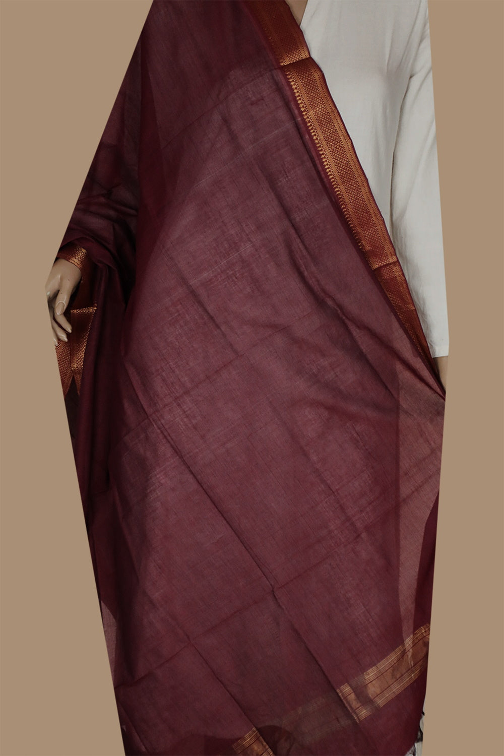 Dupattas - Buy Handwoven Checks & Stripes Cotton Dupatta - Matkatus