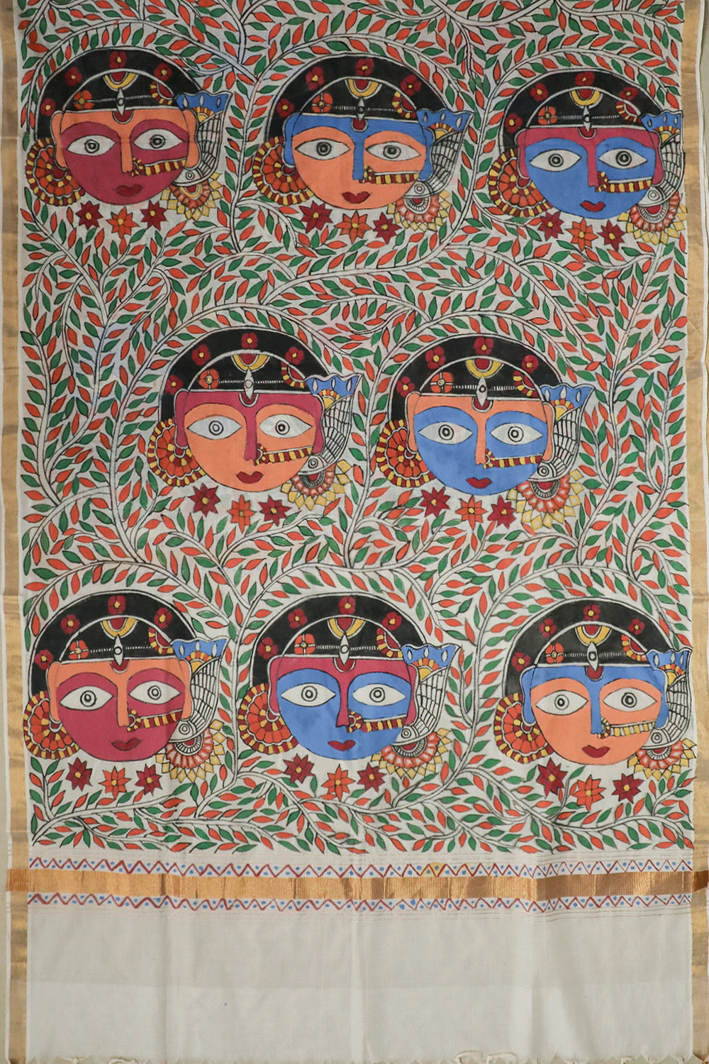 Hand Painted Dupatta - Matkatus