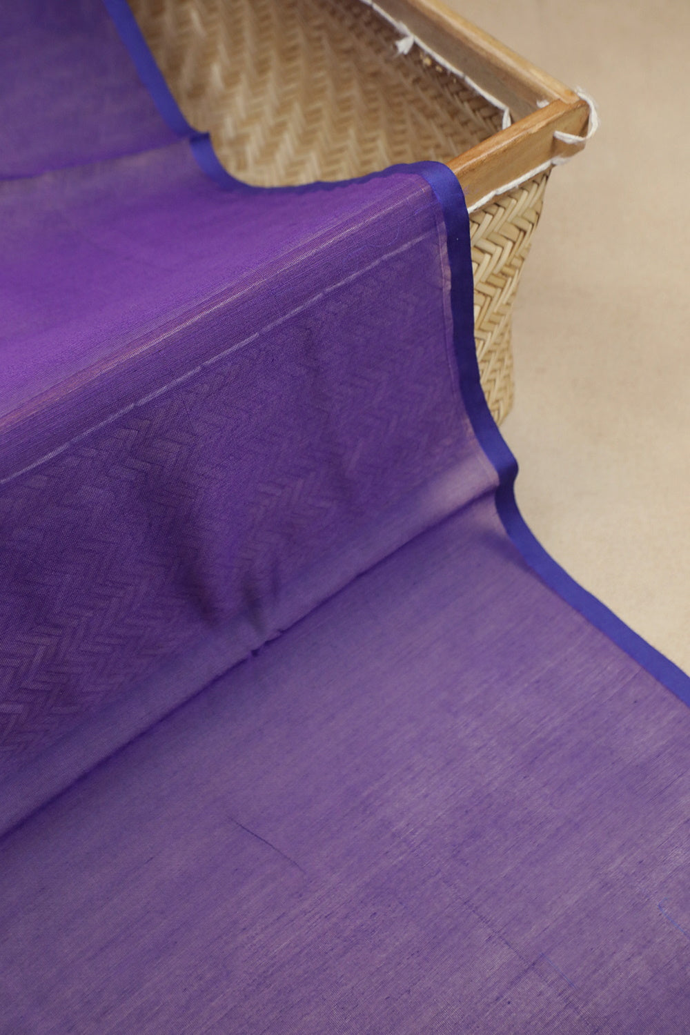 Shop Elegant Violet Silk Cotton Maheshwari Fabric at Matkatus